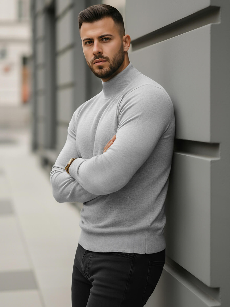 Ανδρικό πουλόβερ Γκρί OZONEE V/V24503