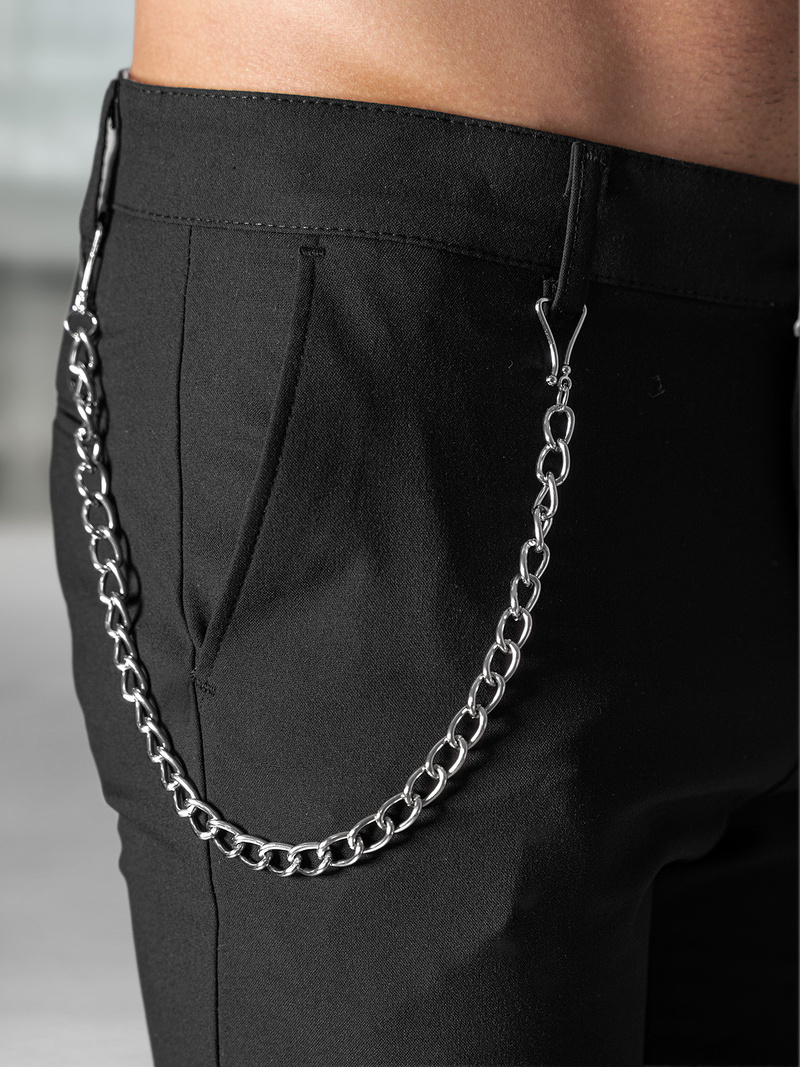 Ανδρικό παντελόνι chino μαύρο OZONEE DJ/3300Z