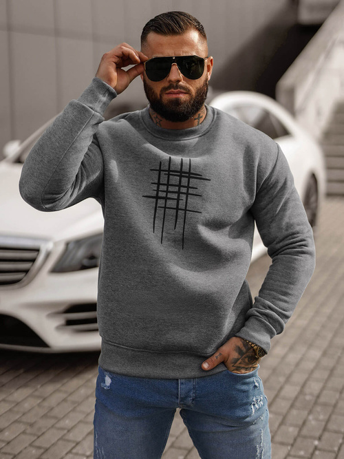 Ανδρικό Φούτερ γραφίτη OZONEE JS/8B1361/5