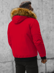 Ανδρικό χειμερινό μπουφάν Κόκκινο OZONEE JS/M2019/275