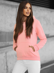 Γυναικείο φούτερ με κουκούλα πούδρα ροζ OZONEE JS/W02Z