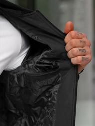 Ανδρικό μπουφάν μαύρο OZONEE JS/62M9502/392