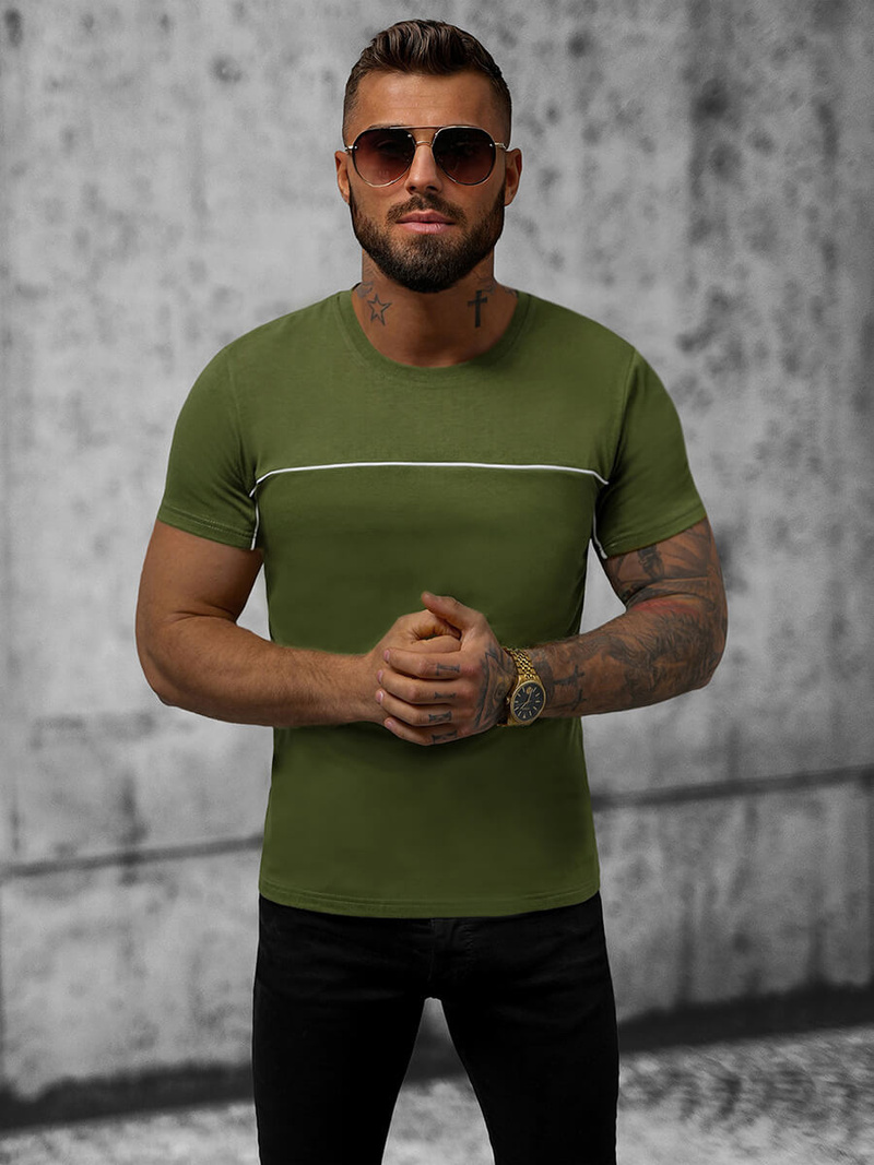 Ανδρικό μπλουζάκι Πράσινος OZONEE JS/8T250/29