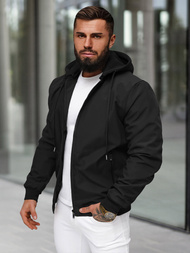 Ανδρικό μπουφάν μαύρο OZONEE JS/62M9502/392