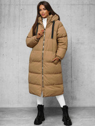 Γυναικείο μπουφάν kαμήλα OZONEE JS/5M3163/84Z