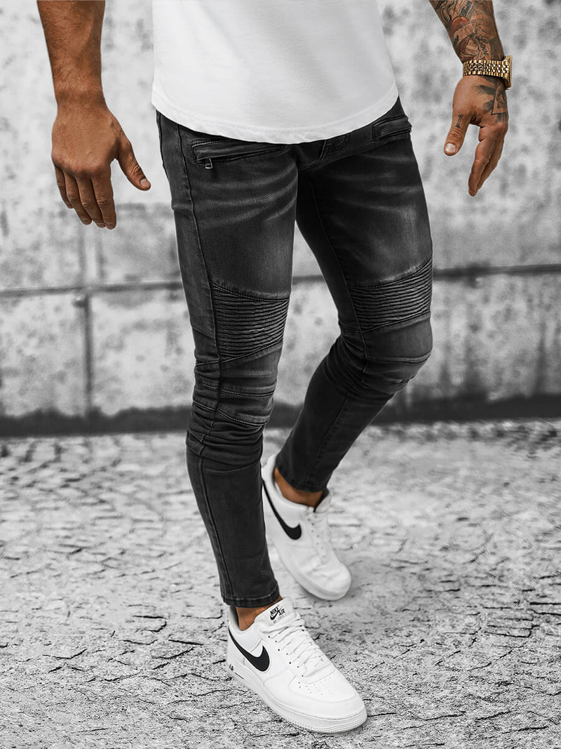 Ανδρικό τζιν παντελόνι Γκρί OZONEE NB/MP0029GZ