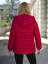 Γυναικείο μπουφάν μπορντό OZONEE JS/16M9101/06Z