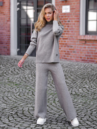 Γυναικείο σετ φόρμας δύο κομματιών γκρι OZONEE JS/53C5203/2