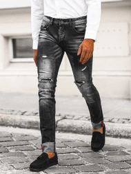 Ανδρικό τζιν παντελόνι mαύρος OZONEE NB/MP0126N