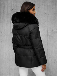 Γυναικείο μπουφάν μαύρο OZONEE JS/16M9206/392Z