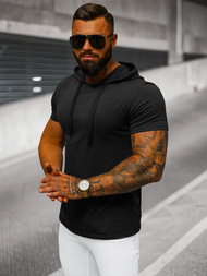 Ανδρικό μπλουζάκι μαύρο OZONEE JS/8T89/3