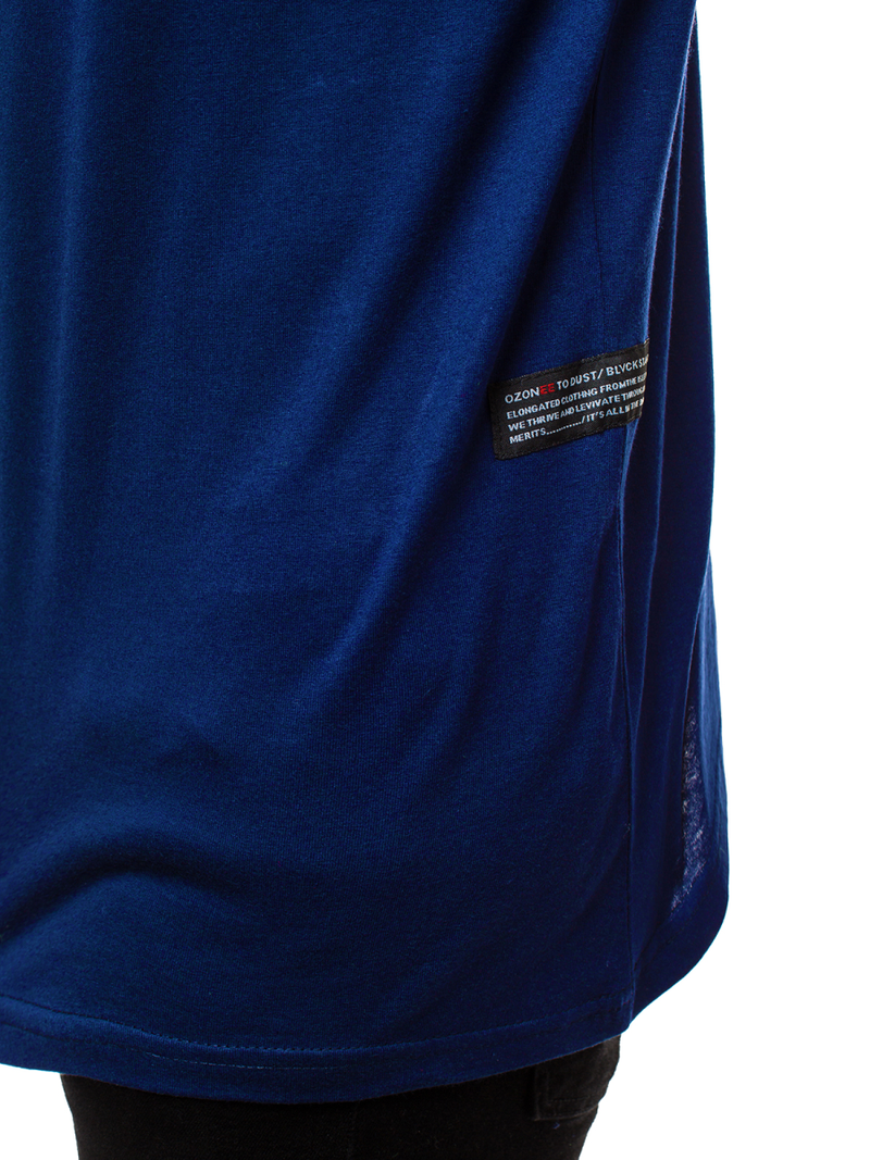 Ανδρικό μπλουζάκι με μακριά μανίκια ναυτικό μπλε OZONEE O/1292Z