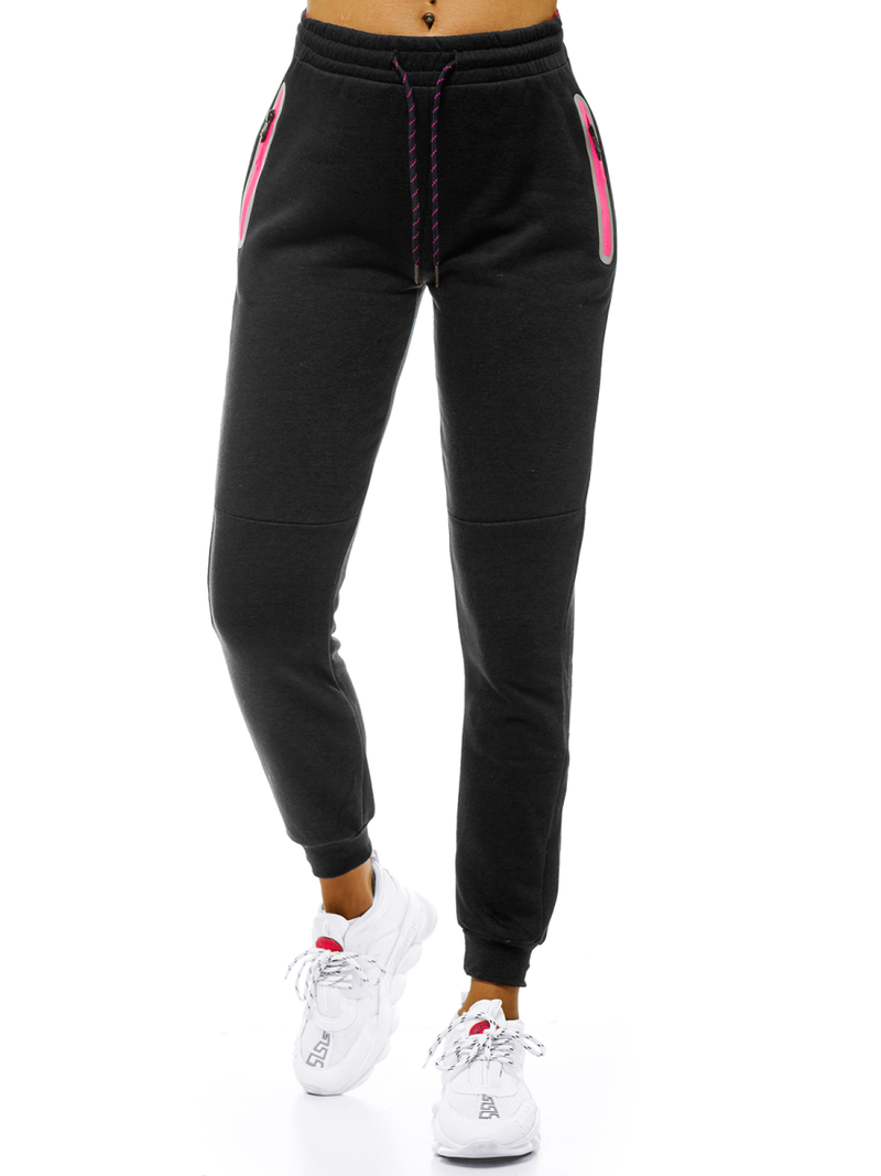 Γυναικείο παντελόνι φόρμας μαύρο OZONEE JS/KSW5006