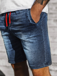 Ανδρικό σόρτς τζιν μπλε-Κόκκινο OZONEE JS/KK1071