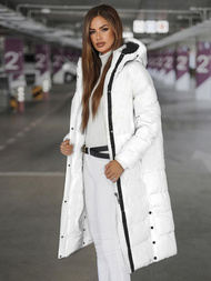Γυναικείο μπουφάν λευκό OZONEE JS/5M3233/281