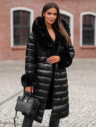 Γυναικείο παλτό μαύρο OZONEE JS/5M3160/392Z