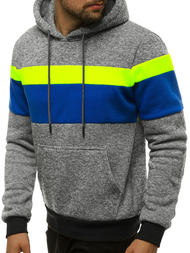 Ανδρικό Φούτερ με Κουκούλα γκρι OZONEE JS/KS2239