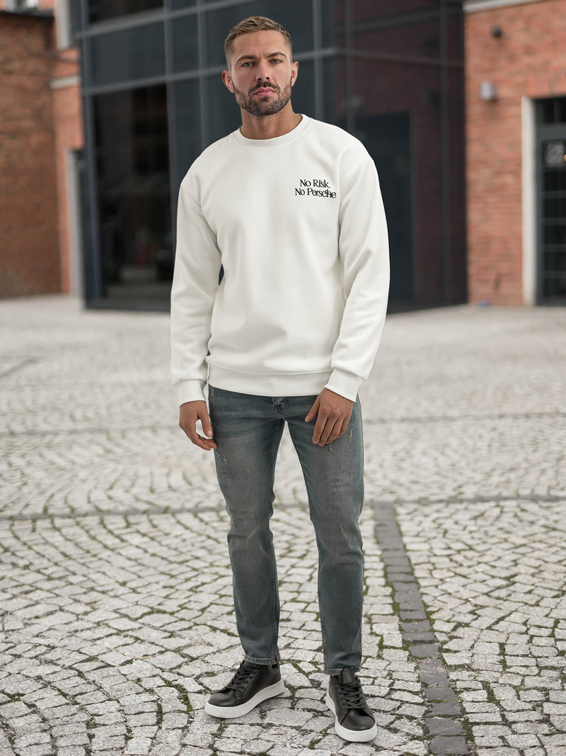 Ανδρικό Φούτερ λευκό OZONEE JS/65B3918/1