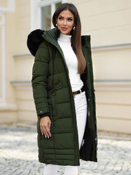 Γυναικείο μπουφάν χακί OZONEE O/W377Z