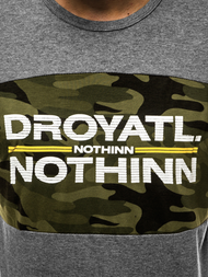 Ανδρικό μπλουζάκι γραφίτη OZONEE JS/SS10976Z