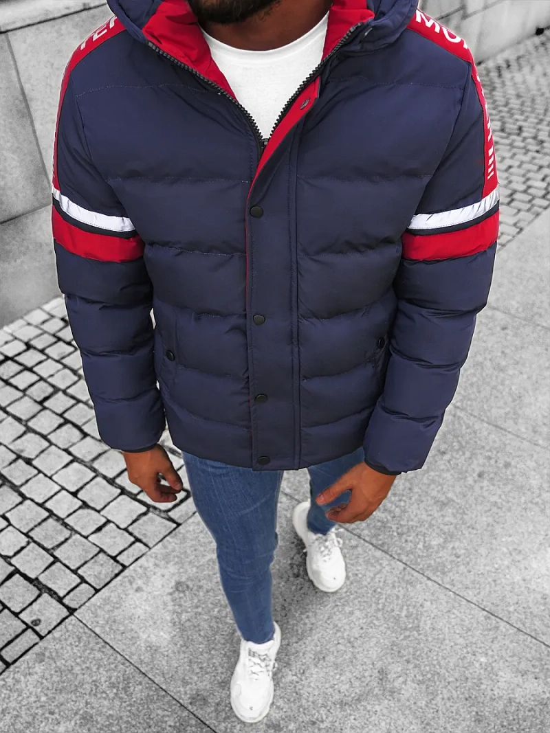 Ανδρικό χειμερινό μπουφάν ναυτικό μπλε OZONEE JS/M8103