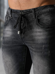 Ανδρικό τζιν παντελόνι mαύρος OZONEE NB/MP0063/1NZ