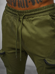 Ανδρικό παντελόνι chino jogger χακί OZONEE O/475