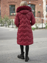 Γυναικείο χειμωνιάτικο μπουφάν - μπορντό OZONEE JS/5M3229/1Z