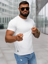 Ανδρικό μπλουζάκι λευκό OZONEE O/QQ1388