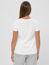 Γυναικείο μπλουζάκι Λευκό και mπεζ OZONEE JS/YJ77726