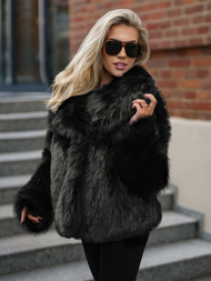 Γυναικείο μπουφάν μαύρο OZONEE JS/61M8515/392