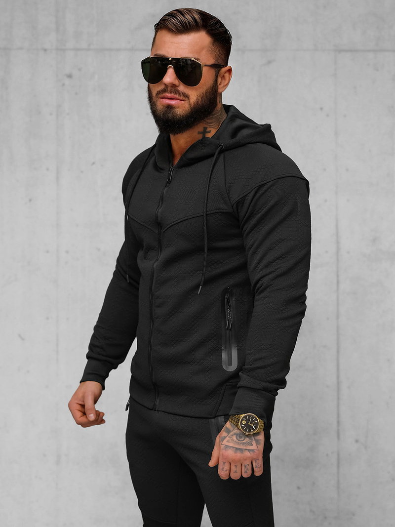 Ανδρικό σετ φόρμας μαύρο OZONEE O/FF3705AB