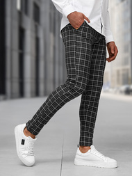 Ανδρικό παντελόνι chino μαύρο OZONEE DJ/5515Z