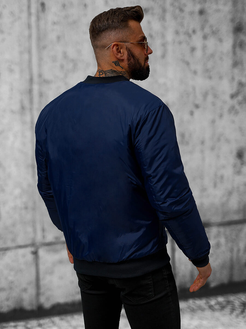 Ανδρικό μπουφάν ναυτικό μπλε OZONEE JS/AK95Z