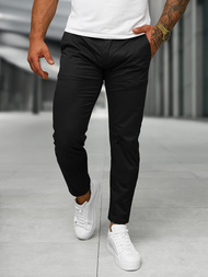 Ανδρικό παντελόνι chino mαύρος OZONEE BL/SK222/1
