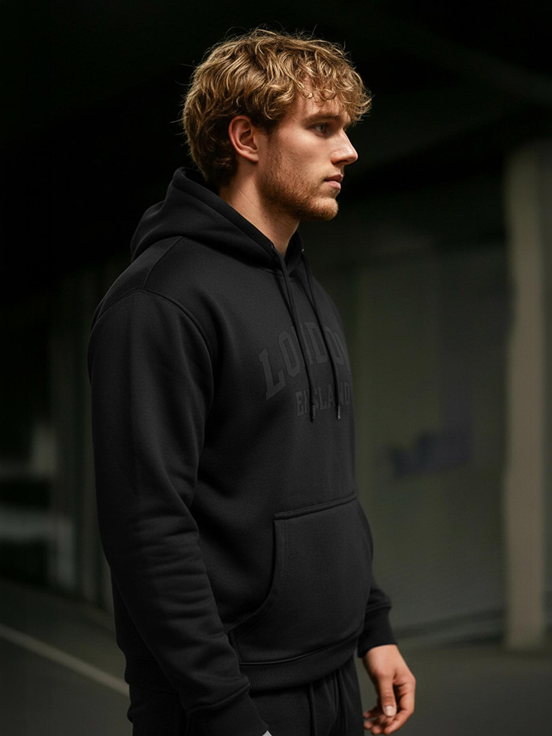 Ανδρικό Φούτερ με Κουκούλα μαύρο OZONEE JS/8B1986/3