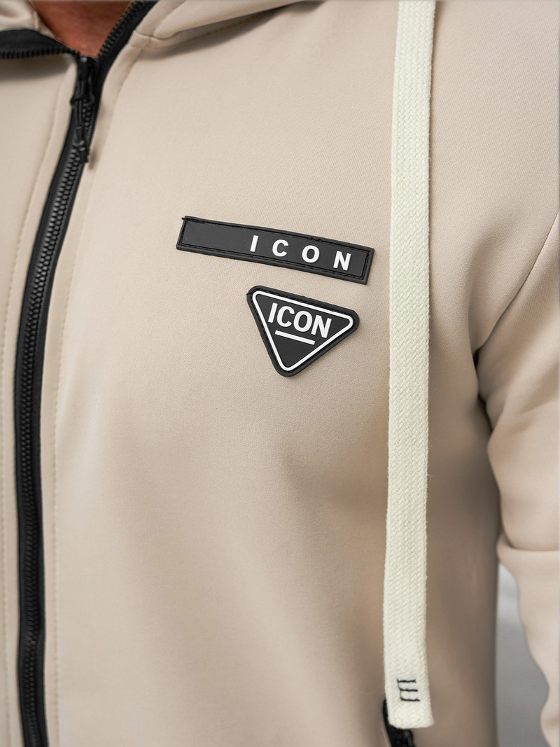 Ανδρικό σετ φόρμας mπεζ OZONEE O/LN11760