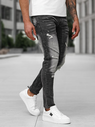 Ανδρικό τζιν παντελόνι mαύρος OZONEE NB/MP0045NZ