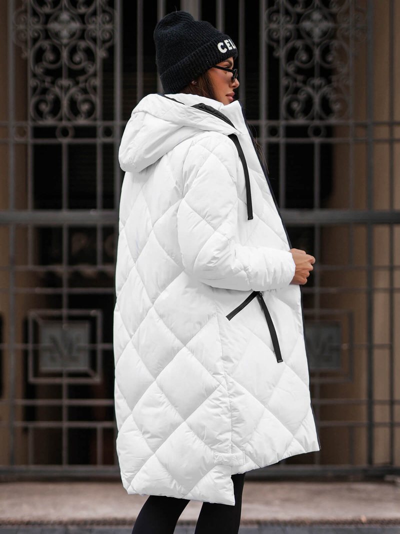 Γυναικείο μπουφάν λευκό OZONEE JS/5M3168/281Z