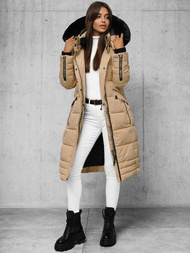 Γυναικείο μπουφάν μπεζ OZONEE O/W377