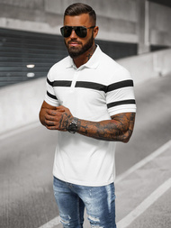 Ανδρική μπλούζα polo λευκό OZONEE NB/MT3108