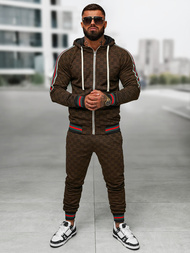 Ανδρικό σετ φόρμας σκούρο-μπεζ OZONEE O/FF5111AB