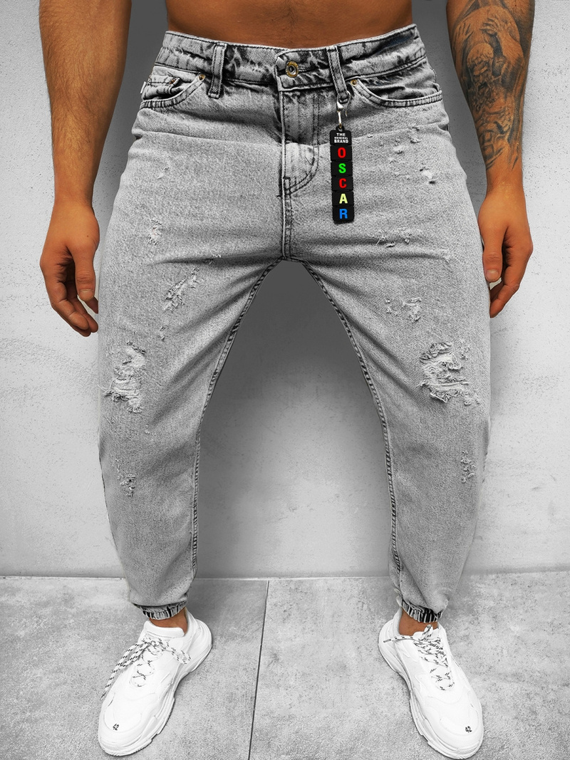 Ανδρικό παντελόνι jogger Γκρί OZONEE DO/6108