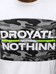 Ανδρικό μπλουζάκι λευκό OZONEE JS/SS10976