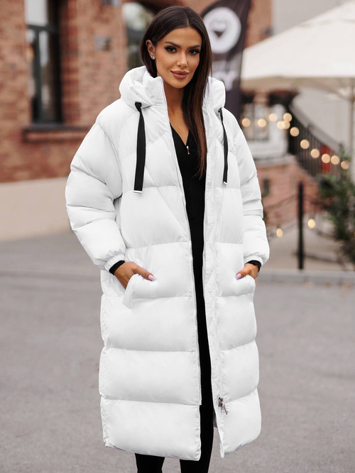 Γυναικείο μπουφάν λευκό OZONEE JS/5M3163/281Z