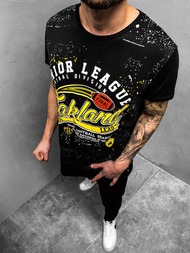 Ανδρικό μπλουζάκι μαύρο OZONEE JS/KS1975Z