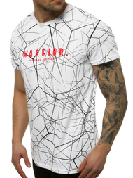 Ανδρικό μπλουζάκι λευκό OZONEE JS/SS10935