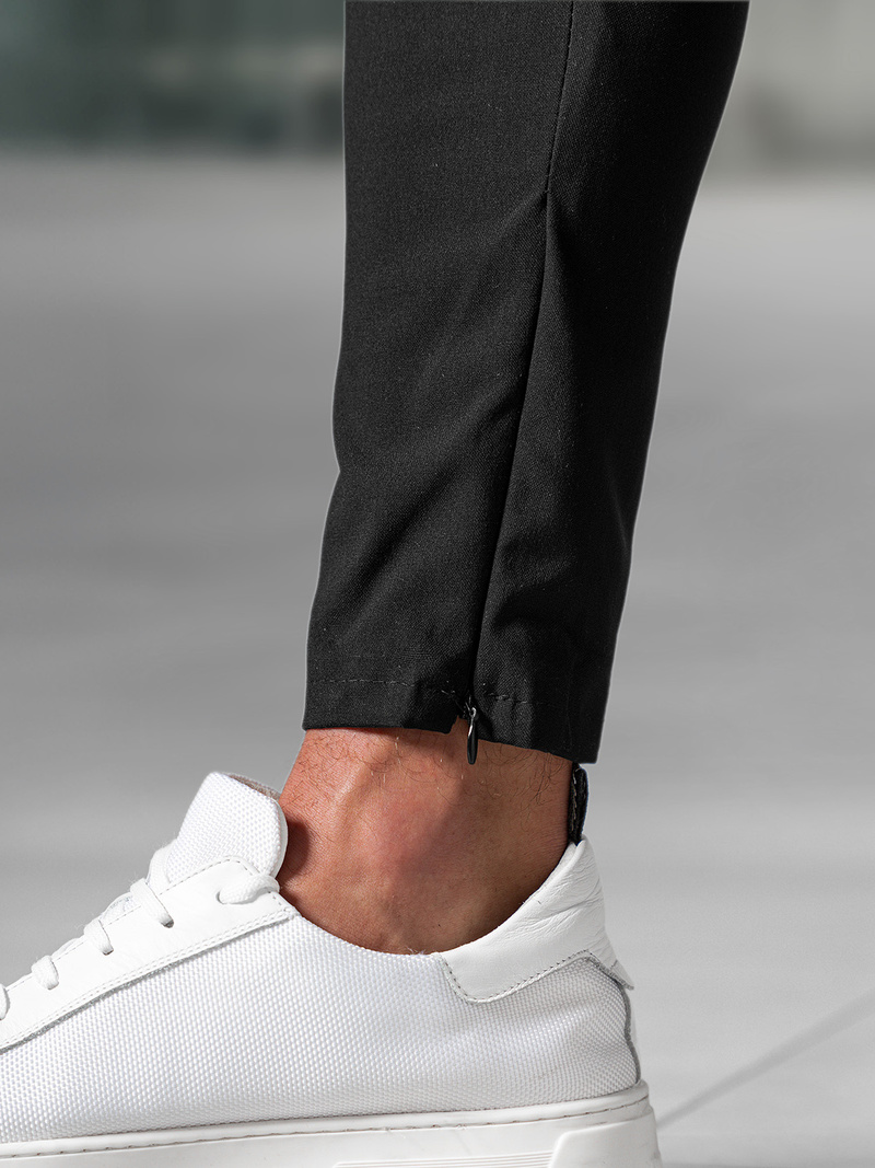 Ανδρικό παντελόνι chino μαύρο OZONEE DJ/3300Z