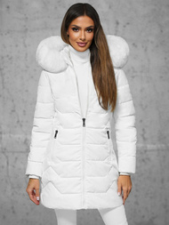 Γυναικείο μπουφάν λευκό OZONEE JS/16M9121/281