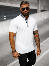 Ανδρική μπλούζα polo λευκό OZONEE O/DA803